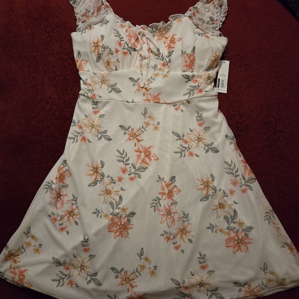 Floral White Dress